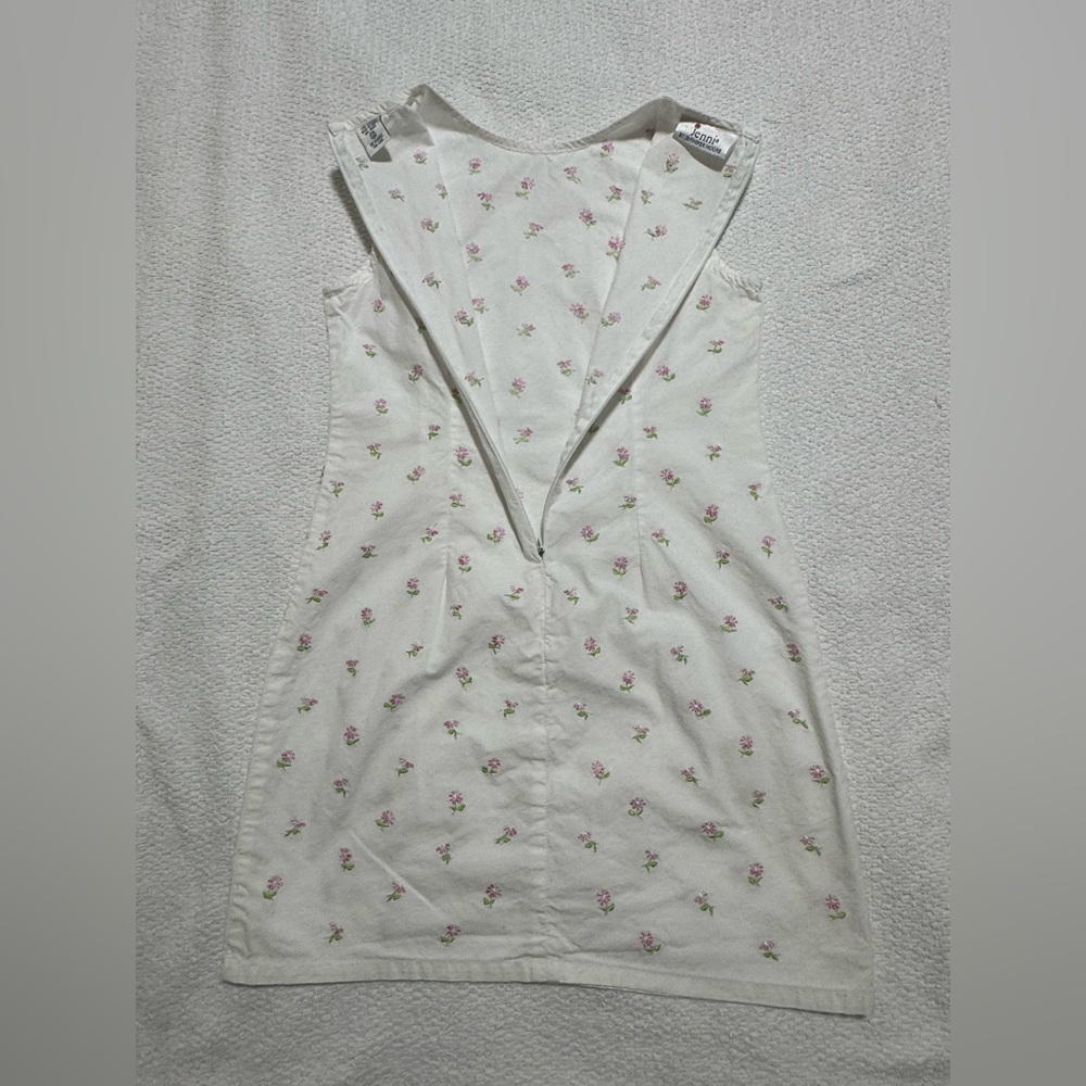 Jenni by Jennifer Moore Girl 12 White Cotton Floral Embroidered Sleeveless Dress - Picture 7 of 9